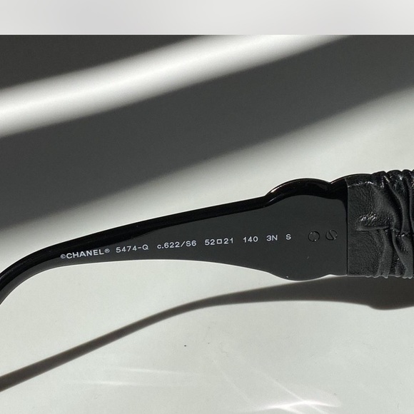 CHANEL Acetate Calfskin Square Sunglasses 5474-Q in Black - Picture 7 of 8